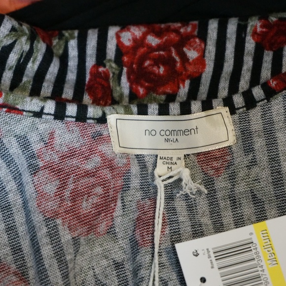 Striped Dress with Roses Medium - Picture 4 of 8